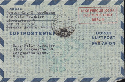 Lettera pieghevole posta aerea