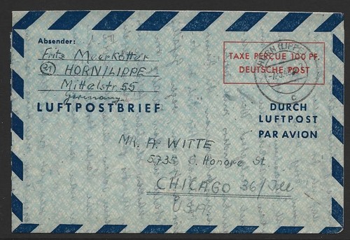 Lettera pieghevole posta aerea