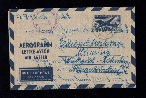 Austria 1952 aerogramma lf 1 - aerogramma,